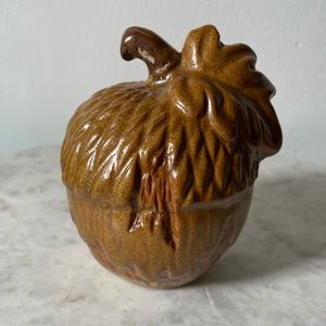 Vintage Stoneware Fall Acorn Decor